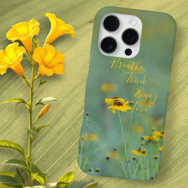 Funda Para iPhone Personalizado inspirador de flores silvestres amar (phone case vertical)