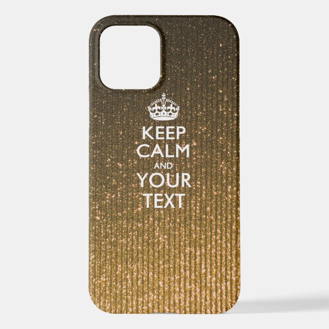 Funda Para iPhone Personalizado MANTÉN LA CALMA Y Tu Texto (Reverso )