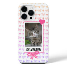 Personalizado Mascota retrato lindo Cinta rosa fot