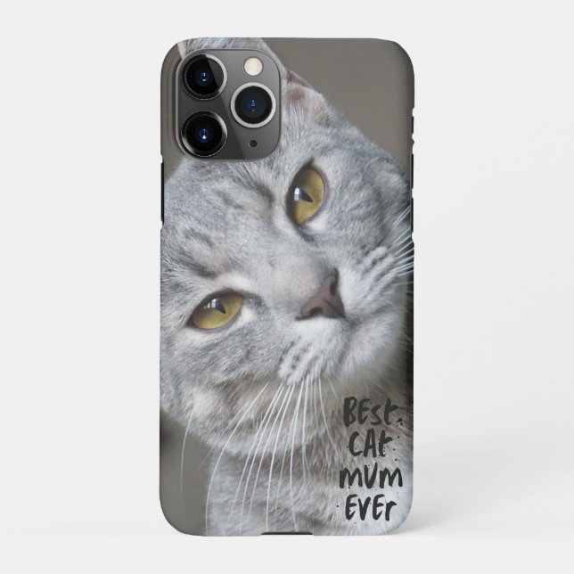 Funda Para iPhone Personalizado Mejor Gata Mamá Nunca Moderna Foto D (Reverso)