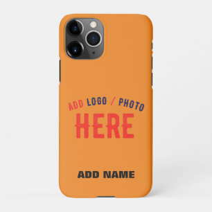 FUNDA PARA iPhone 11Pro PERSONALIZADO MODERNO ESTILO NARANJA OSCURO VERIFI