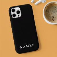 Personalizado negro simple Añadir su nombre elegan