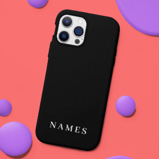 Funda Para iPhone 11Pro Max Personalizado negro simple Añadir su nombre elegan