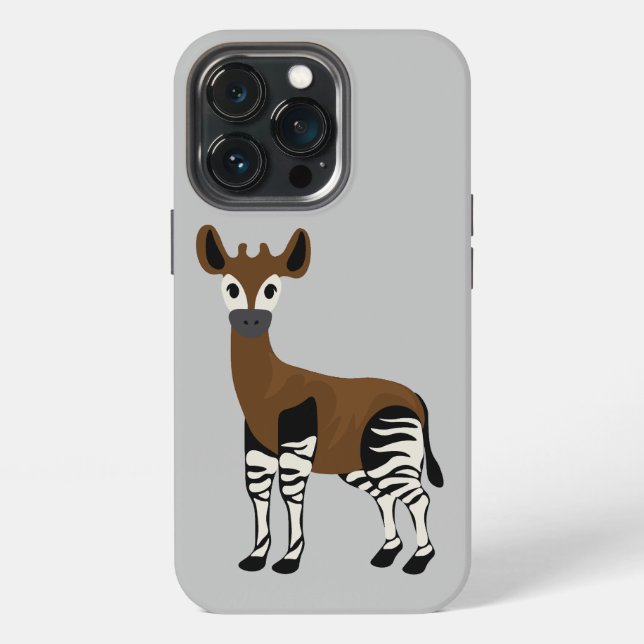 Funda Para iPhone Personalizado Okapi, animal Majestic Okapi, amante (Reverso )