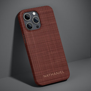 Funda Para iPhone 13 Pro Personalizado Oscuro Burgundy Wine Tinto Textura P