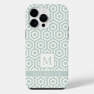 Funda Para iPhone 14 Pro Max Personalizado Pastel Pálido Azul Gris Azul Gris Bl