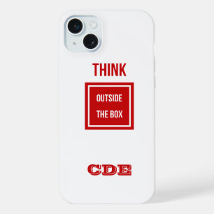 Personalizado Pensar fuera del monograma de caja