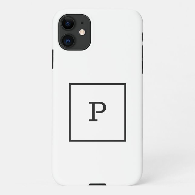 FUNDA PARA iPhone PERSONALIZADO PERSONALIZADO DE MONOGRAMAS BLANCOS  (Reverso)