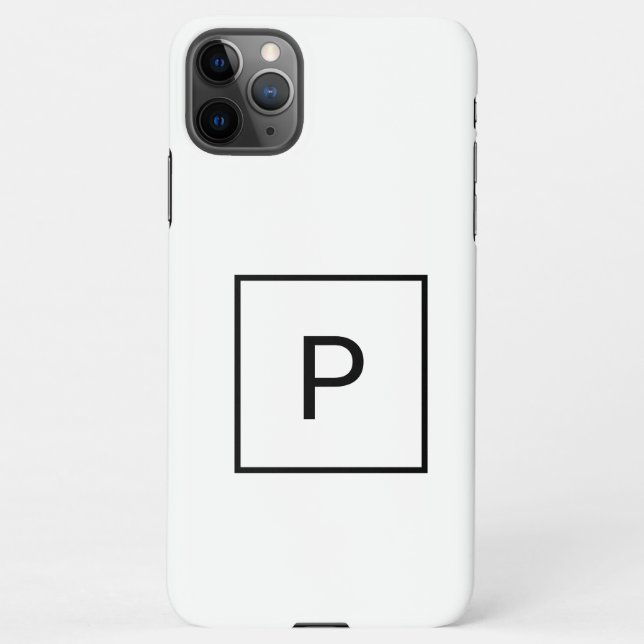 FUNDA PARA iPhone PERSONALIZADO PERSONALIZADO DE MONOGRAMAS BLANCOS  (Reverso)