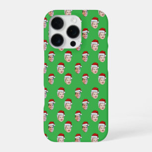 Funda Para iPhone 16 Pro Personalizado Santa Hat Face Navidades regalo 2 fo