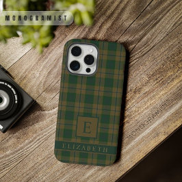 Personalizado Tan Brown Green Checkered Pattern