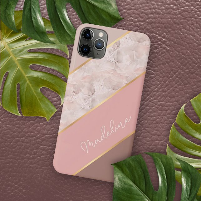 Funda Para iPhone Personalizado Taupe Mauve Dusty Rosa Rubor Mármol  (Subido por el creador)