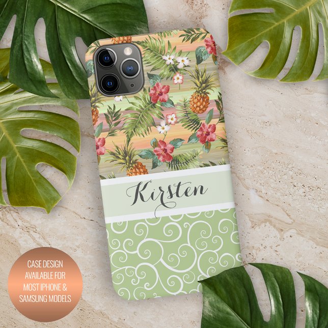 Funda Para iPhone Personalizado Tropical Pineapples Colorido Patrón  (Subido por el creador)