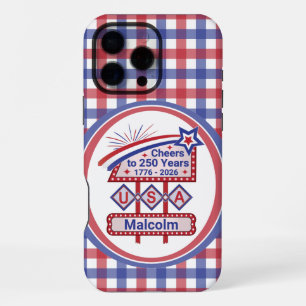 Funda Para iPhone 16 Pro Max Personalizado USA 250 – Letrero Retro Patriótico