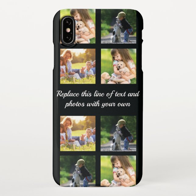 Funda Para iPhone Personalizar el collage de fotos y el estuche de i (Reverso)