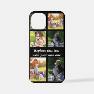 Funda Para iPhone 12 Mini Personalizar el collage de fotos y el Funda de tex