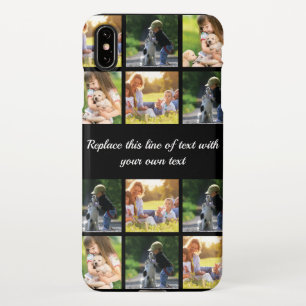 Funda Para iPhone XS Max Personalizar el collage de fotos y el Funda de tex