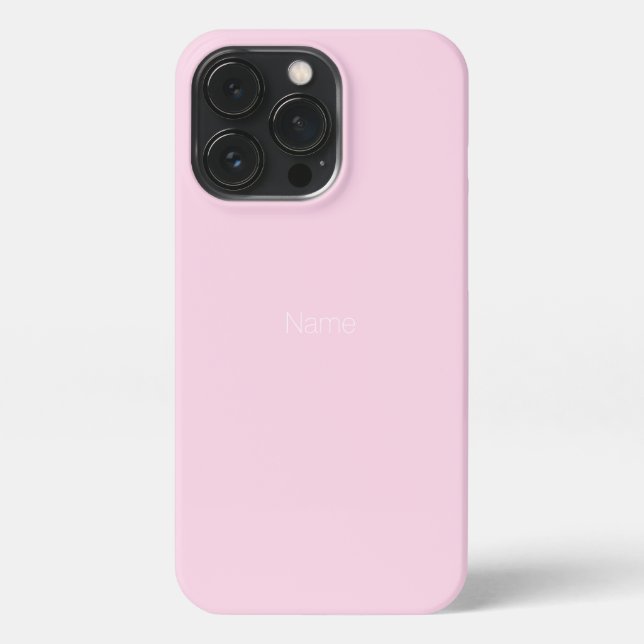 Funda Para iPhone Personalizar personalizar NOMBRE monograma luz ros (Reverso)