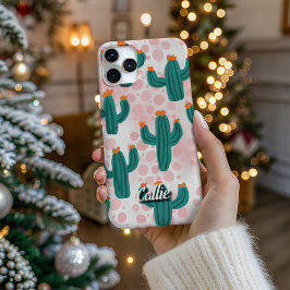 Funda Para iPhone 14 Personalized Desert Pink Cacti Phone Case