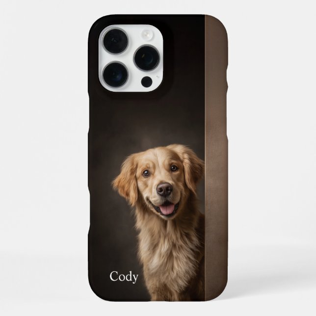 Funda Para iPhone Personalized Golden Retriever Portrait (Reverso )
