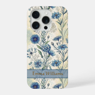 Personalized Name Blue Wildflowers