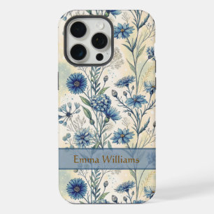 Personalized Name Blue Wildflowers