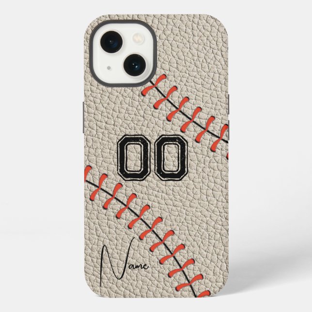 Funda Para iPhone Personalized Number and Name Baseball Custom (Reverso )