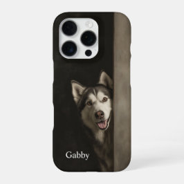 Funda Para iPhone 16 Pro Personalized Siberian Husky Portrait