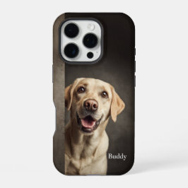 Funda Para iPhone 16 Pro Personalized Yellow Lab Portrait