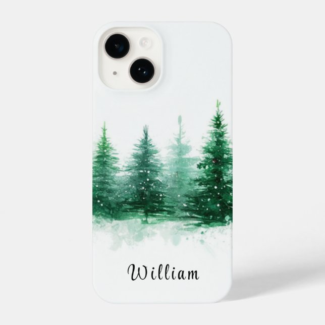 Funda Para iPhone Personized Christmas Trees Phone Case (Reverso )