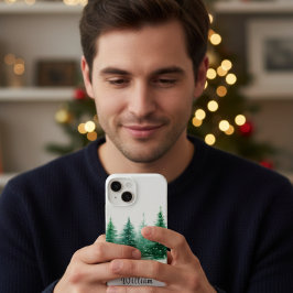 Funda Para iPhone 14 Personized Christmas Trees Phone Case