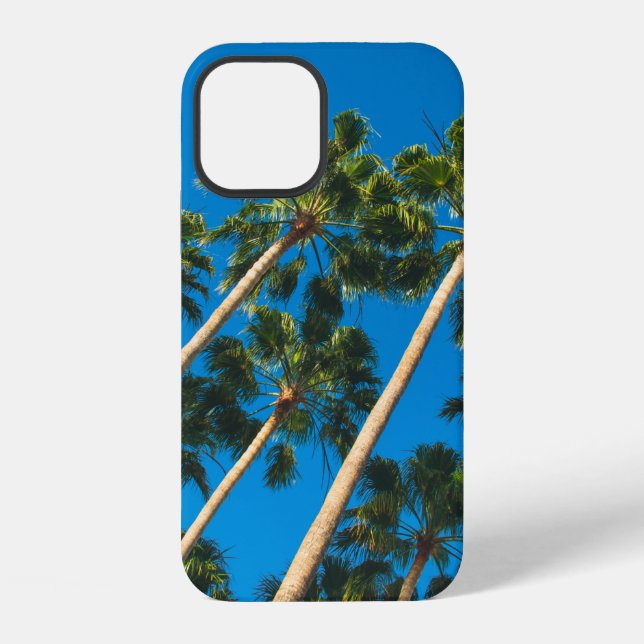 Funda Para iPhone Perspectiva angular de un grupo de palmeras altas  (Reverso )