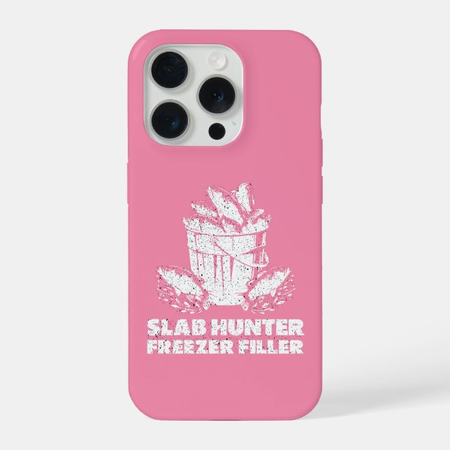 Funda Para iPhone Pesca de Crappie en Invierno Slab Hunter (Reverso )