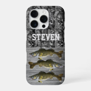 Funda Para iPhone 16 Pro Pesca de Lucioperca Camuflada Nombre Hombres Depor