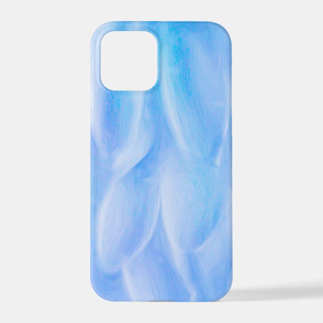 Funda Para iPhone Petales azules (Reverso )