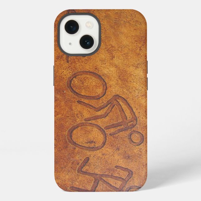 Funda Para iPhone Petroglifo de triatlón (Reverso )