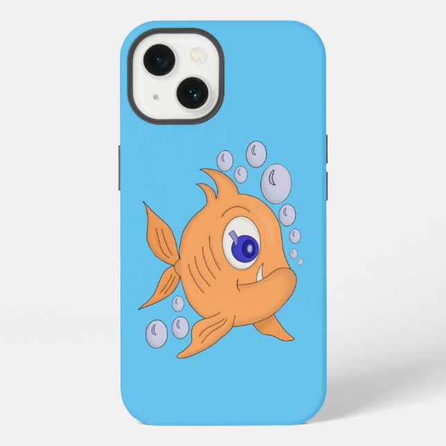 Funda Para iPhone Pez con un diente afilado (Reverso )
