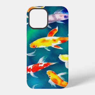 Funda Para iPhone 12 Pez koi colorido al acuarela en estanque