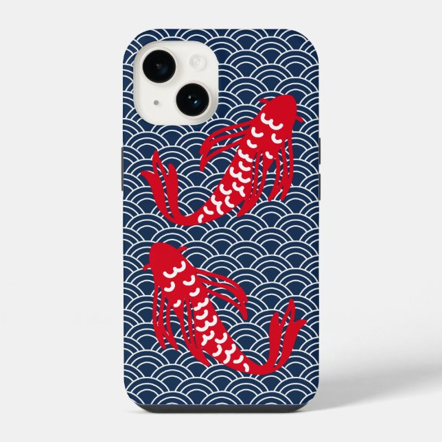 Funda Para iPhone Pez Koi Rojo (Reverso )