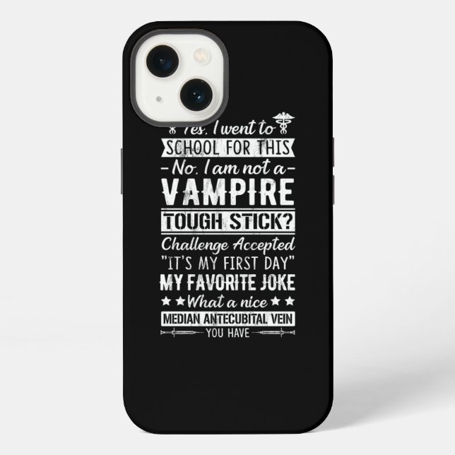 Funda Para iPhone Phlebotomy S Phlebotomist Vampire  (Reverso )