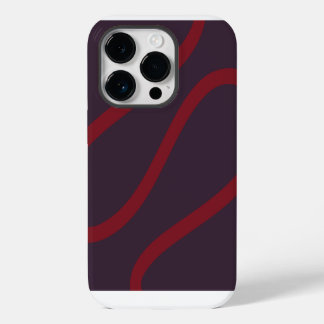 Funda Para iPhone 14 Pro Phone Case – Burgundy Lines on Dark Violet
