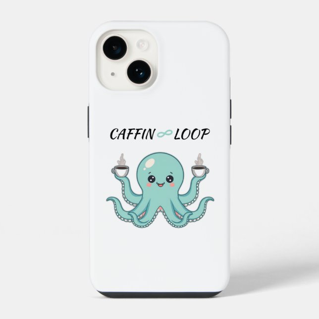 Funda Para iPhone Phone Case – Octopus Coffee Design (Reverso )