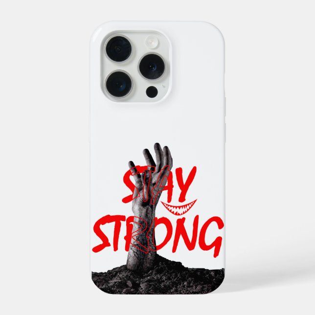 Funda Para iPhone Phone Case : Stay Strong Motivational Quote Design (Reverso )