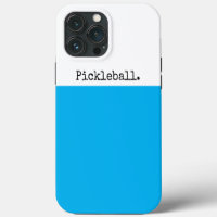 PICKLEBALL Diversión Bloque de Color Blanco Azul C