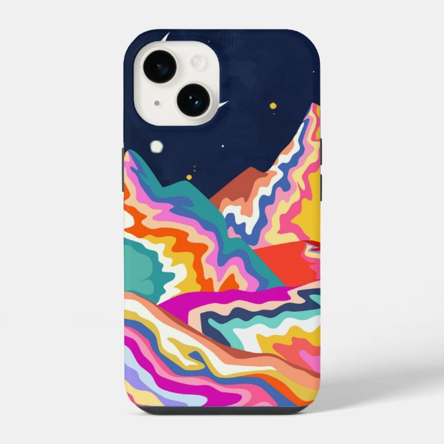 Funda Para iPhone Picos cromáticos (Reverso )