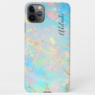Funda Para iPhone 11Pro Max Piedra de opelo holográfico de FAUX