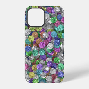 Funda Para iPhone 12 Pro Piedras preciosas de arcoíris sueltas