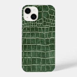Funda Para iPhone 14 Piel de cocodrilo verde