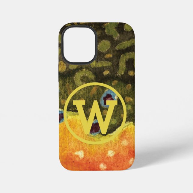 Funda Para iPhone Piel de hermosa trucha arroyo, pesca con mosca (Reverso )