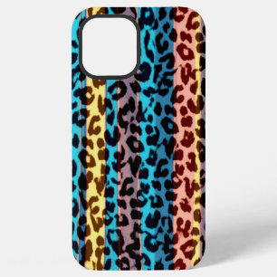 Funda Para iPhone 12 Pro Max Piel de piel de leopardo de estampado animal rayas